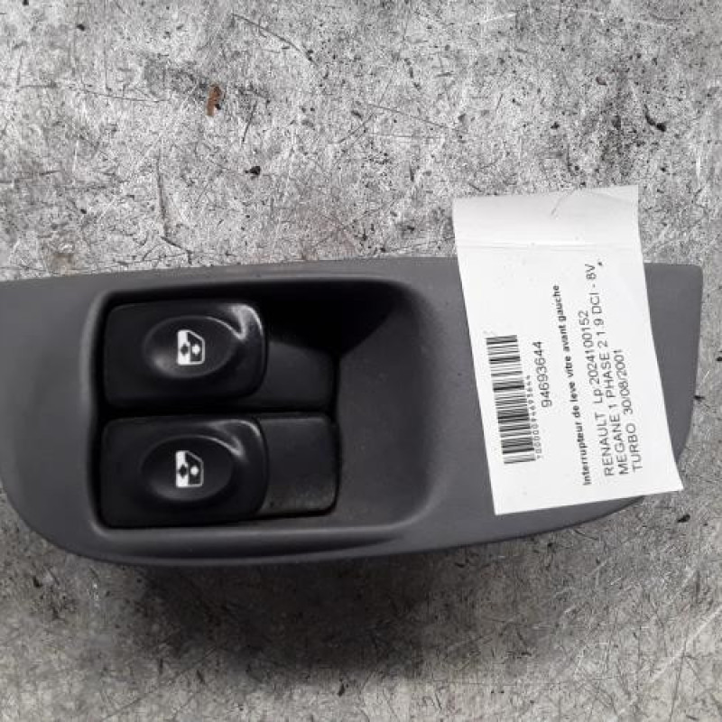 Interrupteur de leve vitre avant gauche RENAULT MEGANE 1