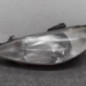 Optique avant principal gauche (feux)(phare) PEUGEOT 206