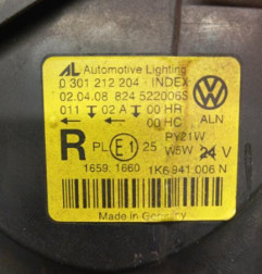 Optique avant principal droit (feux)(phare) VOLKSWAGEN GOLF 6 Photo n°6