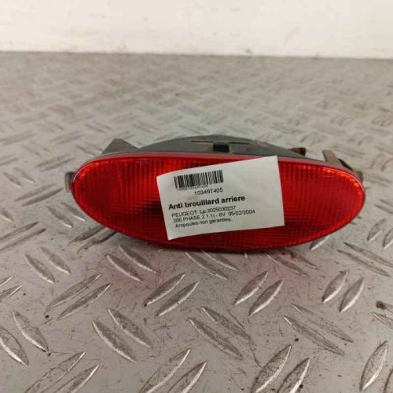 Anti brouillard arriere PEUGEOT 206