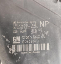 Optique avant principal gauche (feux)(phare) OPEL ZAFIRA B Photo n°5