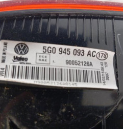 Feu arriere secondaire gauche (feux) VOLKSWAGEN GOLF 7 Photo n°3