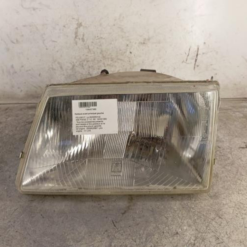Optique avant principal gauche (feux)(phare) PEUGEOT 309