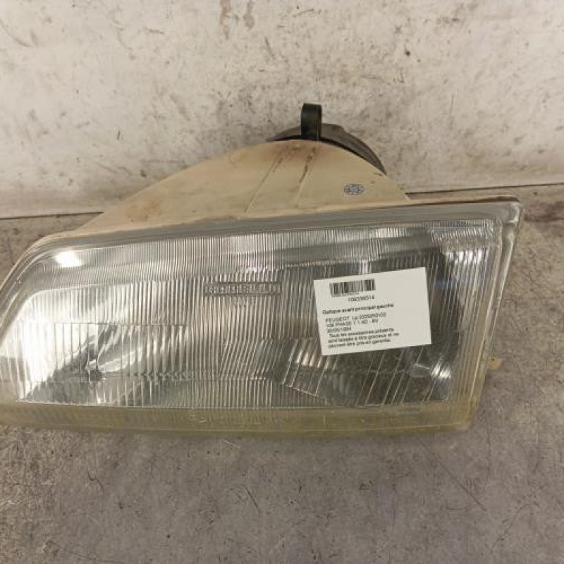 Optique avant principal gauche (feux)(phare) PEUGEOT 106