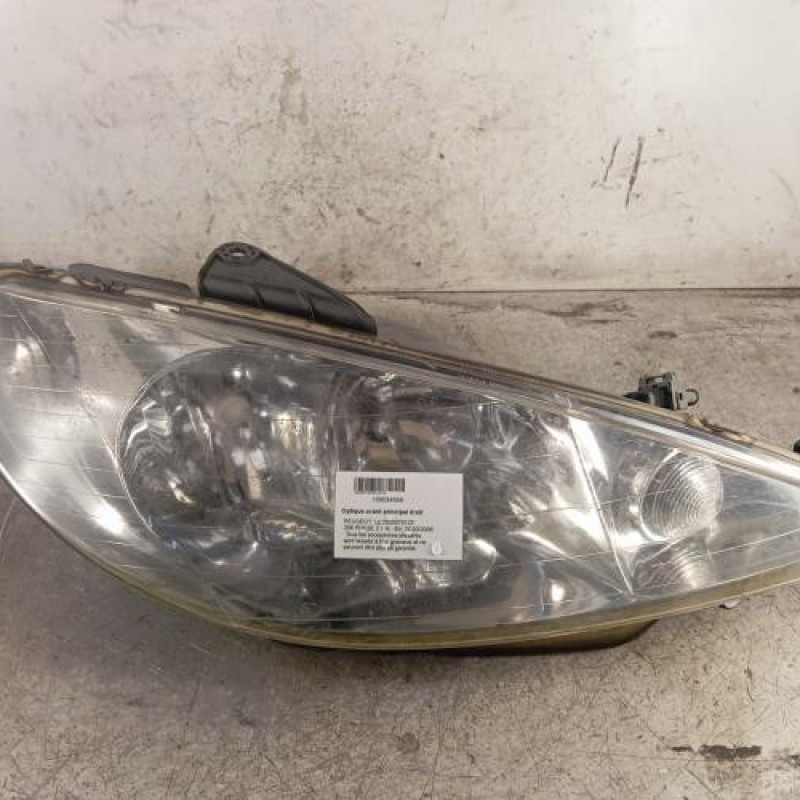 Optique avant principal droit (feux)(phare) PEUGEOT 206