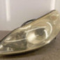 Optique avant principal gauche (feux)(phare) PEUGEOT 407