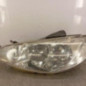 Optique avant principal gauche (feux)(phare) PEUGEOT 206