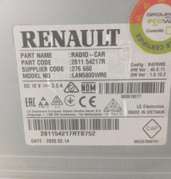 Autoradio d'origine DACIA DUSTER 2