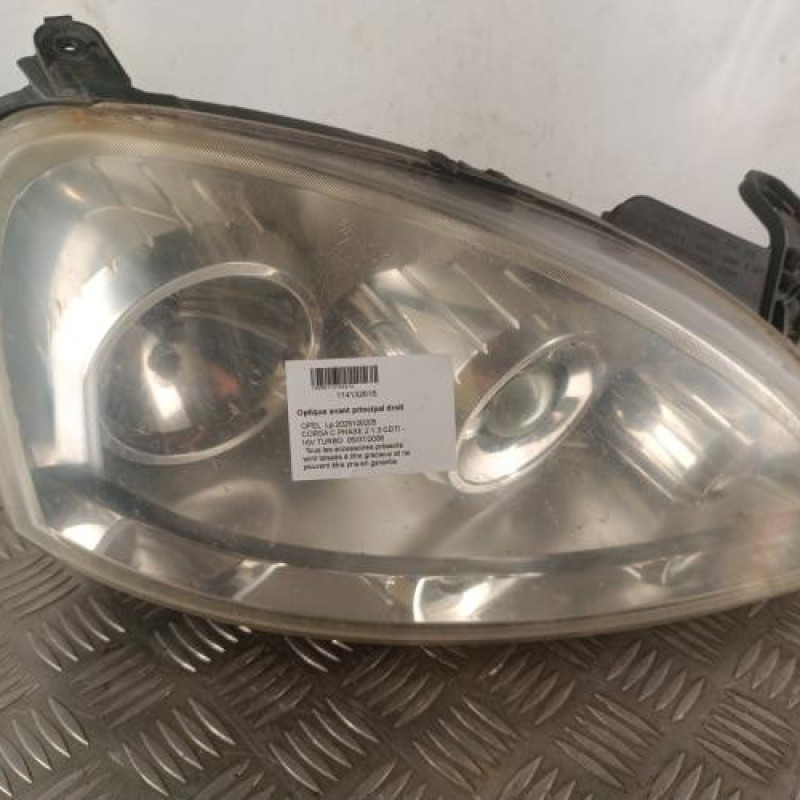 Optique avant principal droit (feux)(phare) OPEL CORSA C