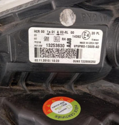 Optique avant principal droit (feux)(phare) OPEL MERIVA B Photo n°8