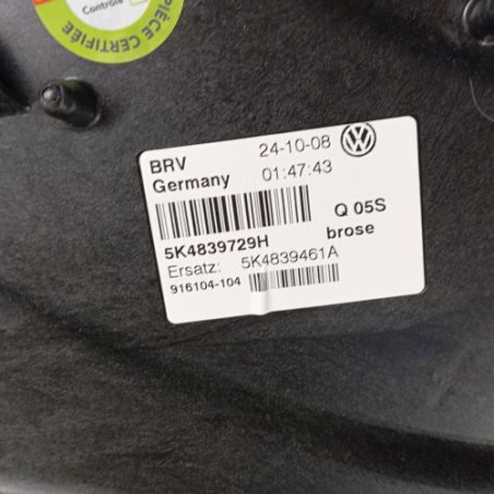 Leve vitre electrique arriere gauche VOLKSWAGEN GOLF 6