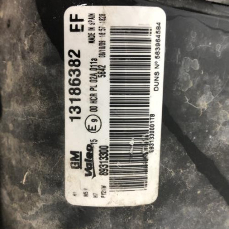 Optique avant principal droit (feux)(phare) OPEL CORSA D