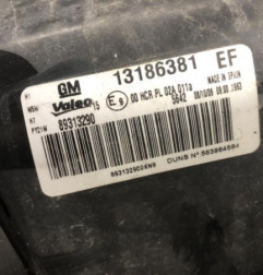 Optique avant principal gauche (feux)(phare) OPEL CORSA D Photo n°3