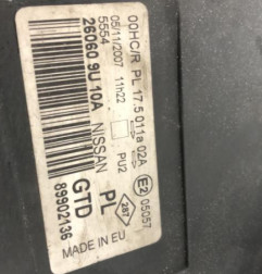 Optique avant principal gauche (feux)(phare) NISSAN NOTE 1 Photo n°3