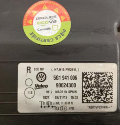 Optique avant principal droit (feux)(phare) VOLKSWAGEN GOLF 7 Photo n°6