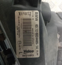 Optique avant principal gauche (feux)(phare) BMW SERIE 1 E87 Photo n°5