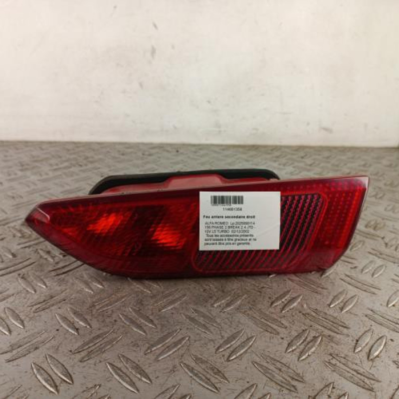 Feu arriere secondaire droit (feux) ALFA ROMEO 156