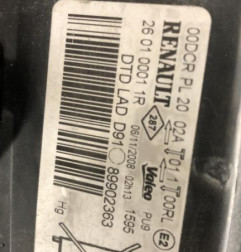 Optique avant principal droit (feux)(phare) RENAULT LAGUNA 3 Photo n°3