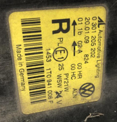 Optique avant principal droit (feux)(phare) VOLKSWAGEN TOURAN 1 Photo n°3