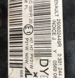 Optique avant principal gauche (feux)(phare) RENAULT MEGANE 3 Photo n°4