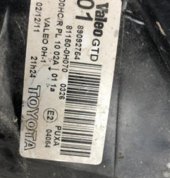 Optique avant principal gauche (feux)(phare) TOYOTA AYGO 1 Photo n°3