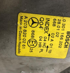 Optique avant principal droit (feux)(phare) MERCEDES CLASSE C 203 Photo n°3