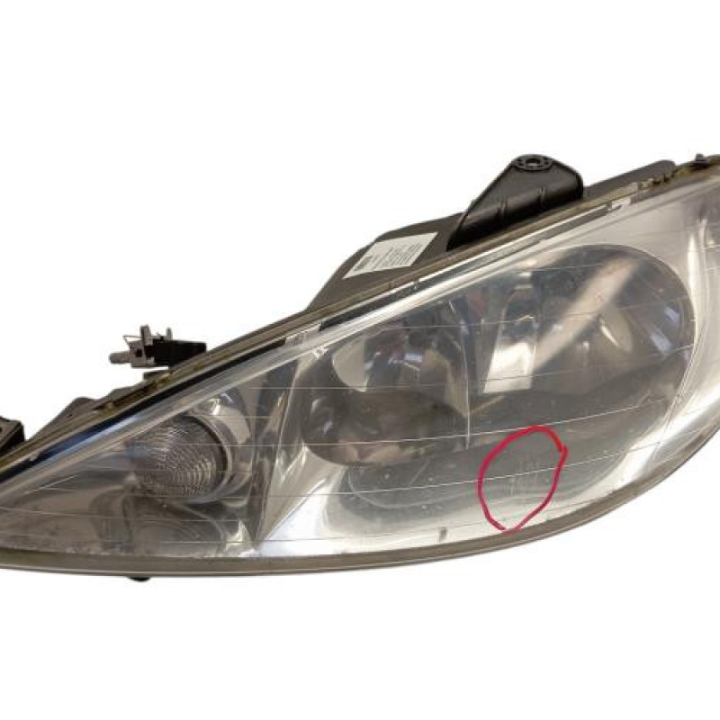 Optique avant principal gauche (feux)(phare) PEUGEOT 206