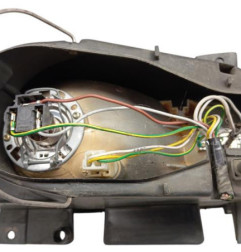 Optique avant principal gauche (feux)(phare) PEUGEOT 405 Photo n°3