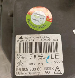 Optique avant principal gauche (feux)(phare) CITROEN C6 Photo n°7