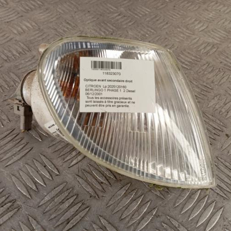 Optique avant secondaire droit (feux)(clignotant) CITROEN BERLINGO 1