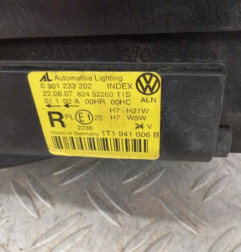 Optique avant principal droit (feux)(phare) VOLKSWAGEN TOURAN 1 Photo n°6