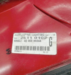 Feu arriere principal gauche (feux) RENAULT CLIO 3 Photo n°6