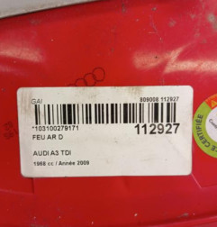 Feu arriere principal droit (feux) AUDI A3 2 Photo n°5