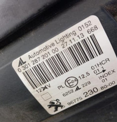 Optique avant principal gauche (feux)(phare) PEUGEOT 308 2