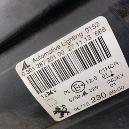 Optique avant principal gauche (feux)(phare) PEUGEOT 308 2