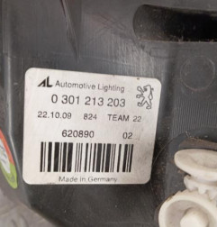 Optique avant principal gauche (feux)(phare) PEUGEOT 407 Photo n°7