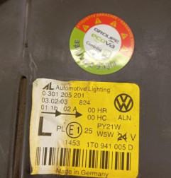 Optique avant principal gauche (feux)(phare) VOLKSWAGEN TOURAN 1 Photo n°4