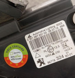 Optique avant principal gauche (feux)(phare) PEUGEOT 308 2 SW Photo n°7