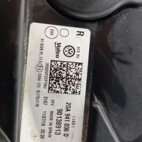 Optique avant principal droit (feux)(phare) VOLKSWAGEN T-ROC