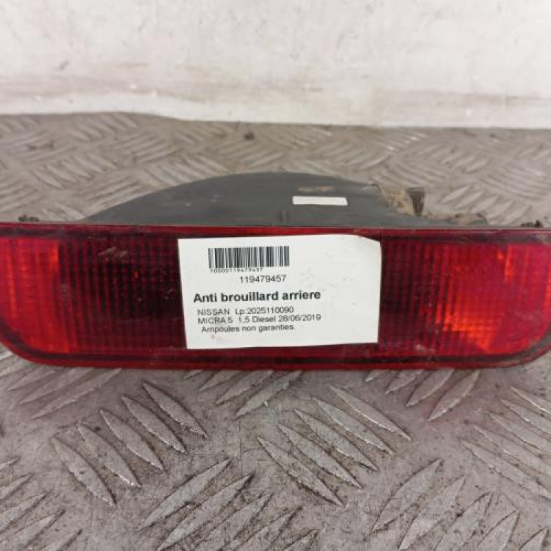 Anti brouillard arriere NISSAN MICRA 5