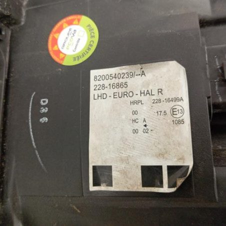 Optique avant principal droit (feux)(phare) RENAULT MODUS