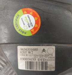 Optique avant principal droit (feux)(phare) CITROEN SAXO Photo n°3