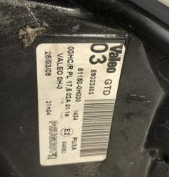 Optique avant principal gauche (feux)(phare) PEUGEOT 107 Photo n°5