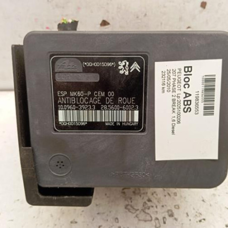 Bloc ABS (freins anti-blocage) PEUGEOT 207 Photo n°1