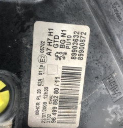 Optique avant principal gauche (feux)(phare) PEUGEOT 207 Photo n°5