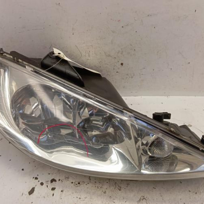 Optique avant principal droit (feux)(phare) PEUGEOT 206