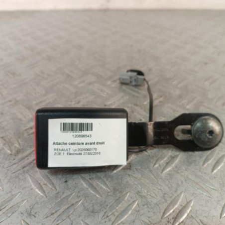 Attache ceinture avant droit RENAULT ZOE 1 Photo n°1