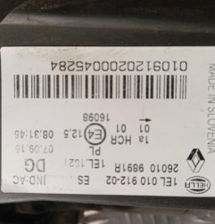 Optique avant principal droit (feux)(phare) RENAULT ZOE 1 Photo n°4