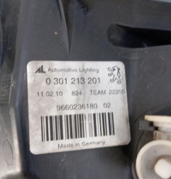 Optique avant principal gauche (feux)(phare) PEUGEOT 407 Photo n°4