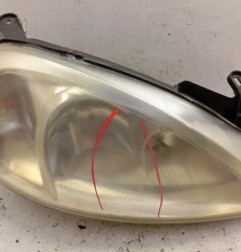 Optique avant principal droit (feux)(phare) OPEL COMBO C Photo n°1